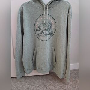 Lake & Trail Light Green Graphic Hoodie